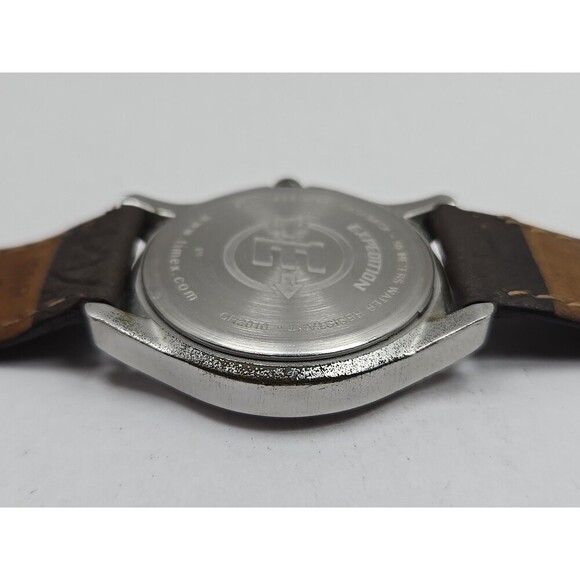 Timex Expedition Indiglo WR50M Date Field Watch Quartz New Battery Leather Strap - Picture 14 of 14